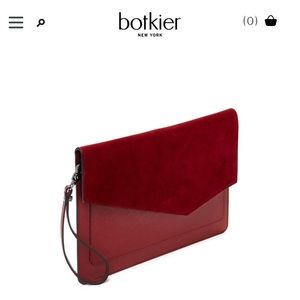 Botkier: Flap Clutch in Dark Red